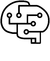 Labyrinth logo, a simplified side view of a brain with the folds stylized to resemble circuit board patterns