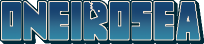 The word Oneirosea in a blocky all-caps font. The top part of the R resembles a fish's head in profile